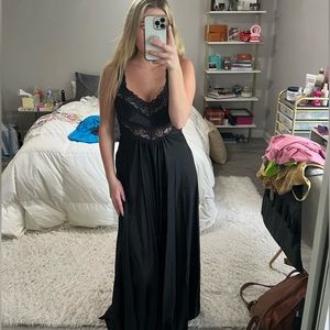 Victoria Secret black silk dress. Size small.